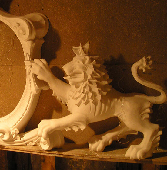 "Bear's den" sculpture in progress